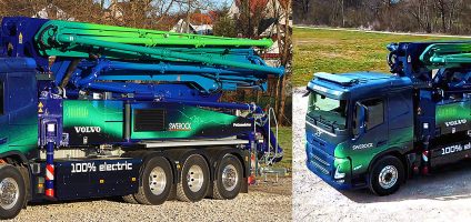Volvo и Putzmeister создали электрический бетононасос